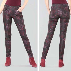 LISETTE L Pull On Slim Trousers Sz 10 Stretch